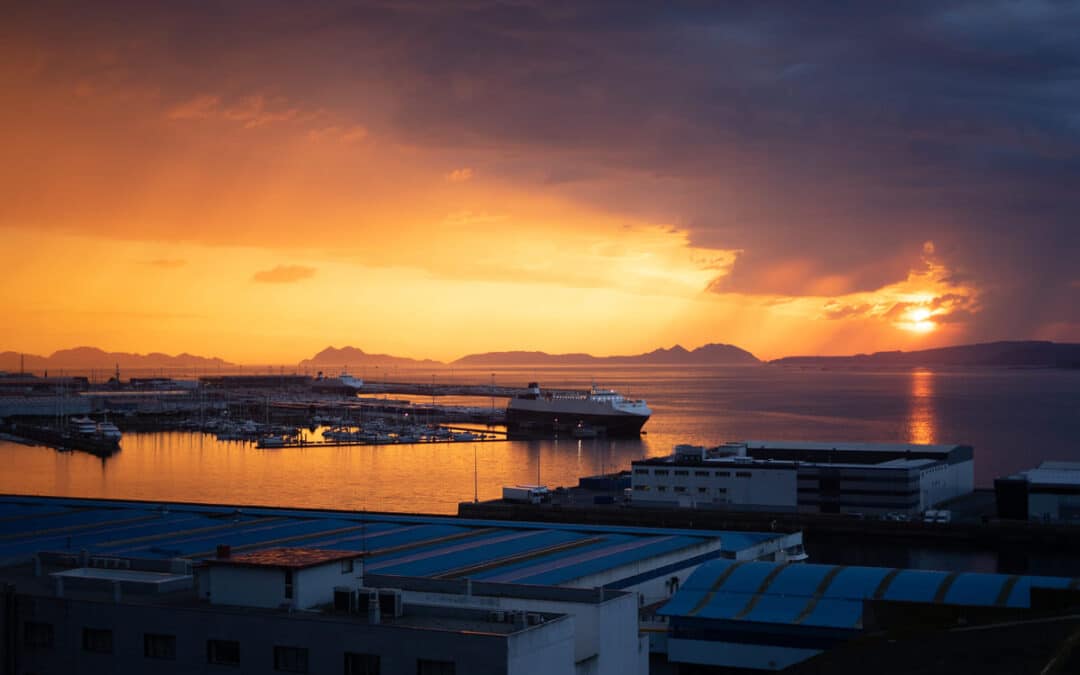 Puesta de sol en Vigo